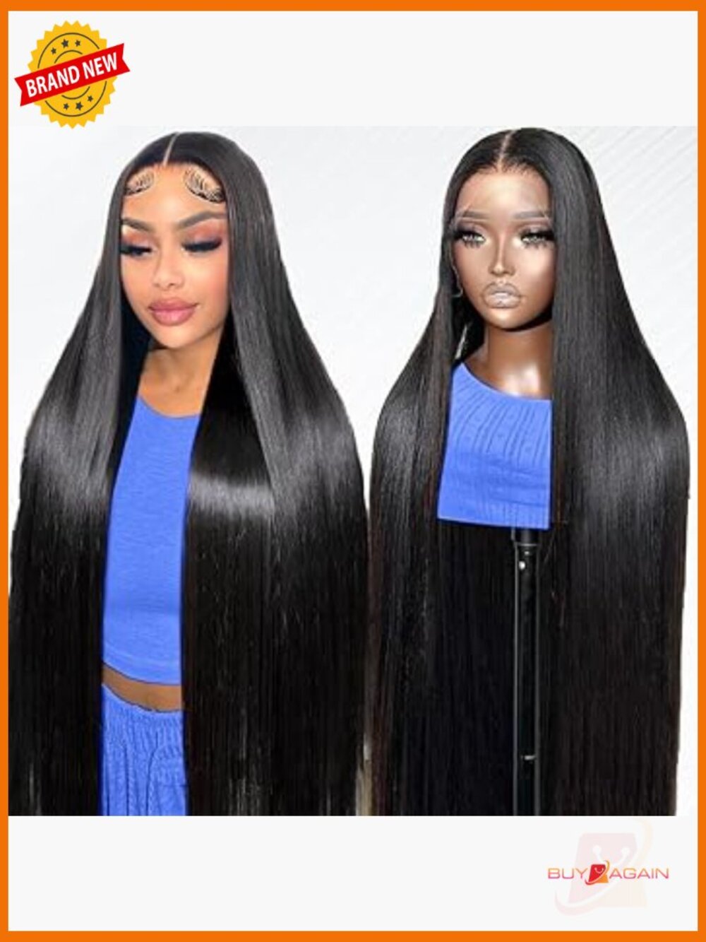 Straight 200 Density Human Hair Lace Front Wig 13x4 Hd Lace Pre Plucked
